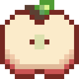 half an apple pixel art